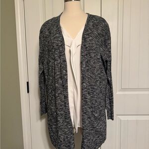 Madewell Marled Gray Open-Front Cardigan Sweater EUC
